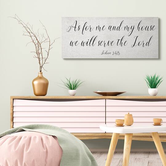 Stupell Industries We Will Serve the Lord Canvas Wall Art